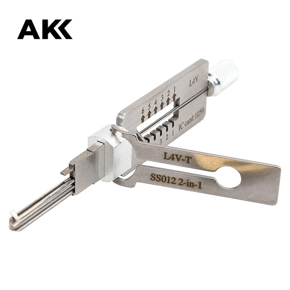 Genuine AKK Lishi L4V-T 2-in-1 Pick and Decoder