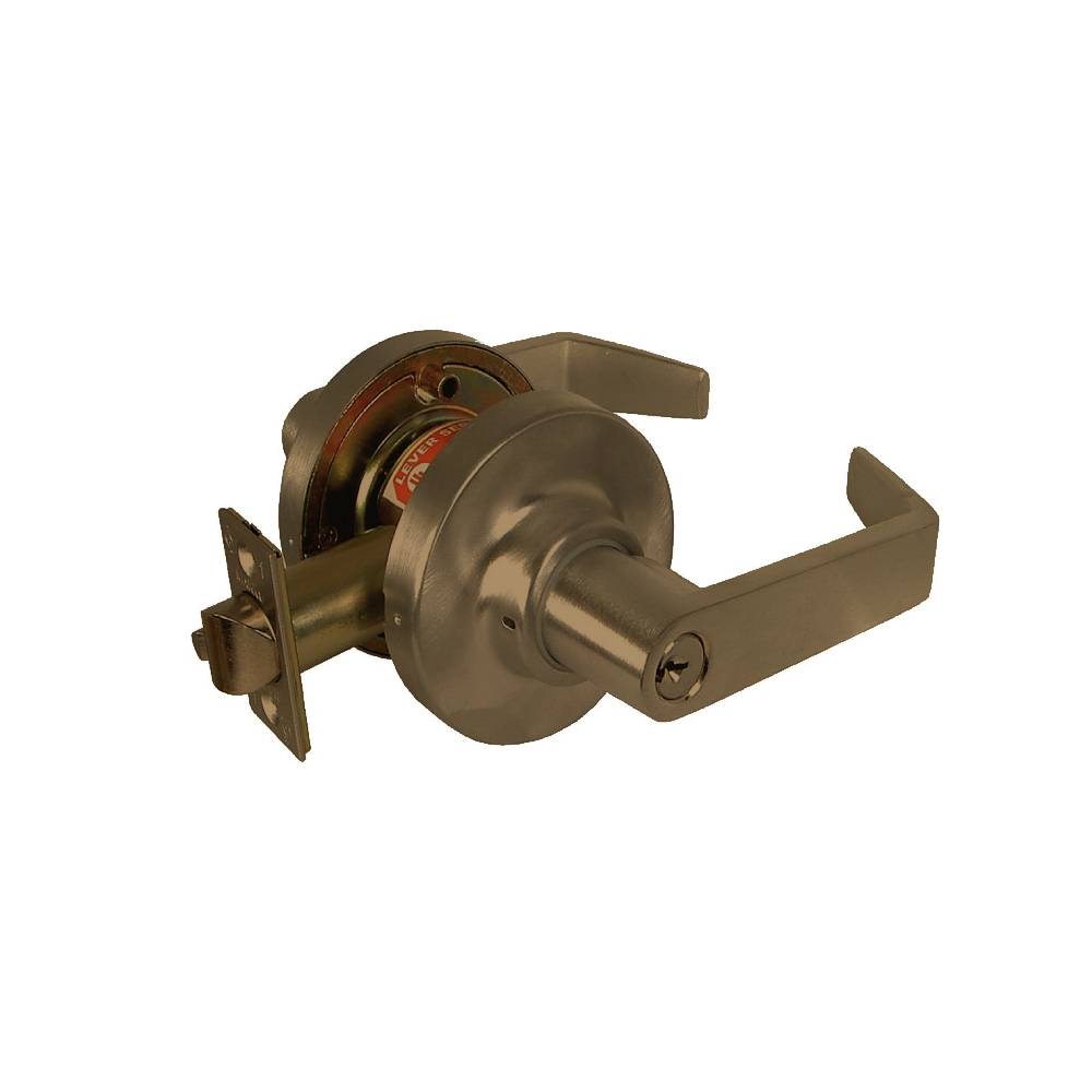 Marks USA - 195L - Privacy Function Cylindrical Lock - Key in Lever Cylinder - American Lever 6-Pin - 3-7/16 Rose Diameter - 2-3/4 Backset - Non-Handed - F76 ANSI - Grade 1 - Satin Bronze Clear Coated
