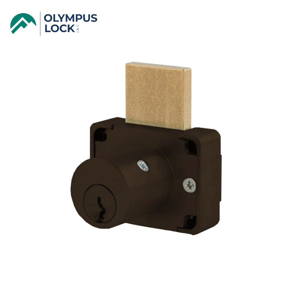OLYMPUS LOCK - 200DW - Deadbolt Drawer Lock - N Series - Optional Cylinder Length - Optional Keying - US10B (Oil Rubbed Bronze-613)