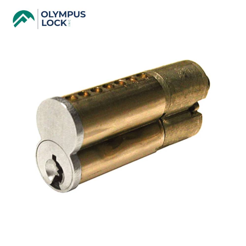 OLYMPUS LOCK - 207SA - Small Format 7-Pin IC Glass Core - Optional Keyway - Optional Keying - US26D (Satin Chrome-626)
