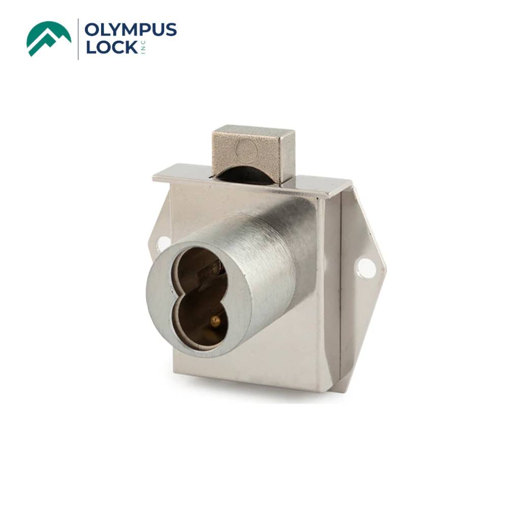OLYMPUS LOCK - 725MD - Small Format (BEST) IC Core Mortise Deadbolt Drawer Lock - 1-1/16 Inch Cylinder Length - Optional Key Retaining - Optional Handed - US26D (Satin Chrome-626)