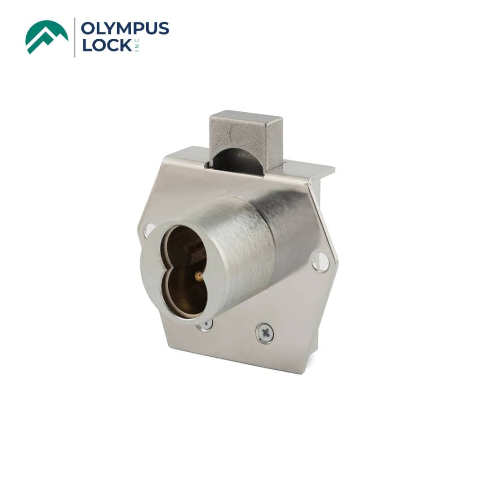 OLYMPUS LOCK - 725RD - Small Format (BEST) IC Core Deadbolt Door & Drawer Cabinet Lock - Optional Key Retaining - Optional Cylinder Length - Optional Handed - US26D (Satin Chrome-626)