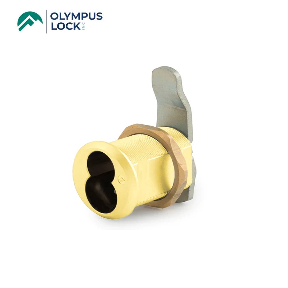 OLYMPUS LOCK - 920 - Less Cylinder Cam Lock - Schlage Compatible Full-Size IC Core - US3 (Polished Brass-605)