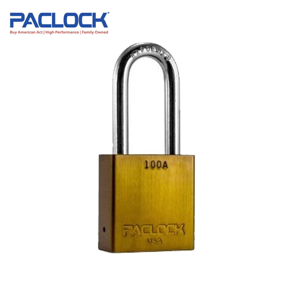 PACLOCK Medium-Duty Aluminum Padlock with 3/4 Inch Shackle Spread and M1 Keyway 100A Series - Hardened Steel Shackles