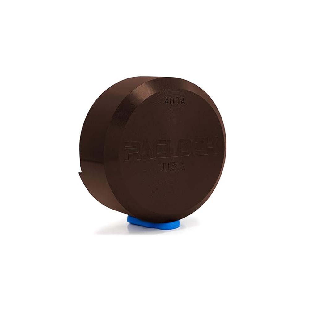 PACLOCK Hidden-Shackle Aluminum Stepped Back Hockey-Puck-Style Lock with PR2 Keyway 400A Series - Hardened Steel Shackles