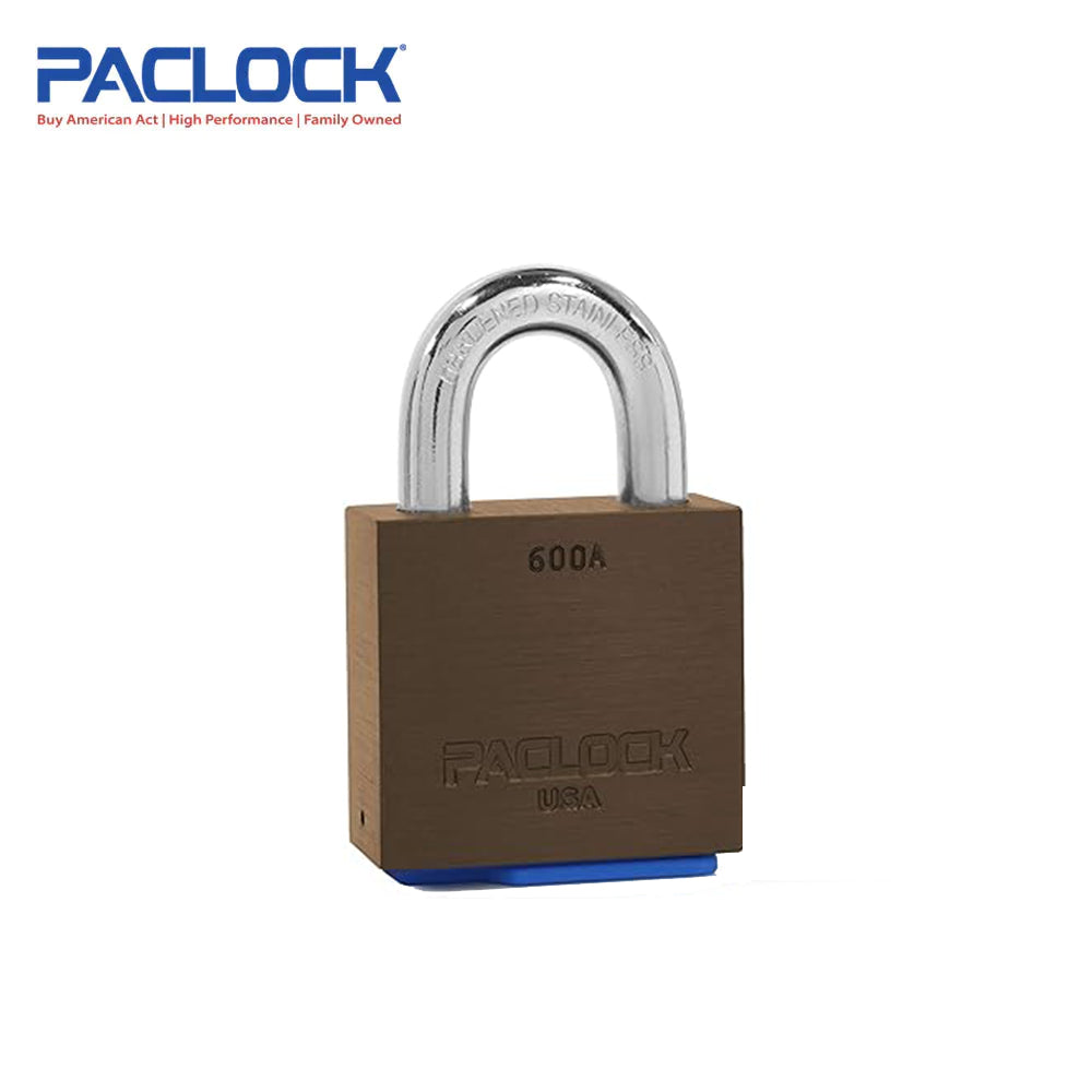 PACLOCK Ultra-Heavy-Duty Aluminum Padlock with 3/4 Inch Shackle Spread and P0 Keyway 600A Series - Hardened Steel Shackles