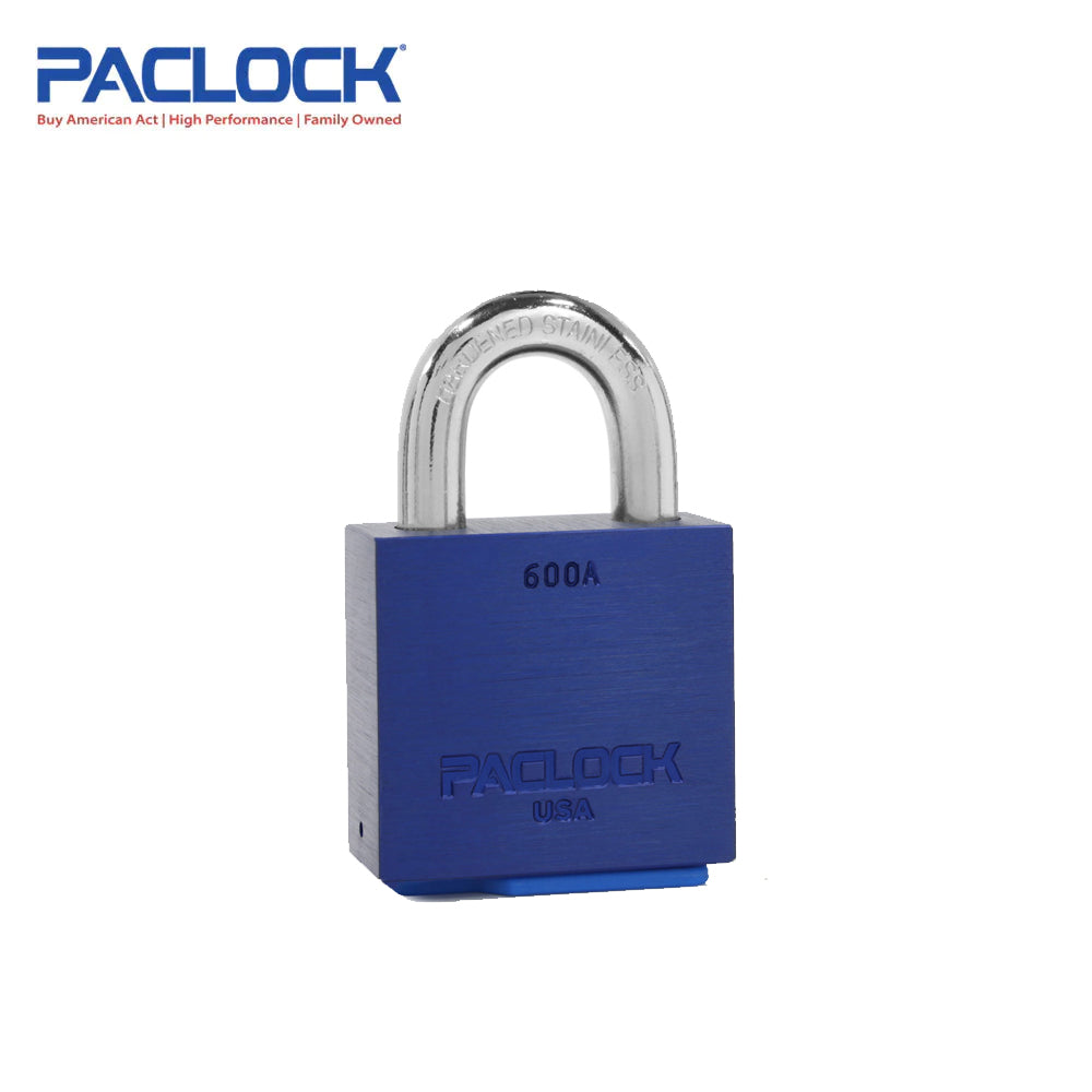 PACLOCK Ultra-Heavy-Duty Aluminum Padlock with 3/4 Inch Shackle Spread and PR1 Keyway 600A Series - Hardened Steel Shackles