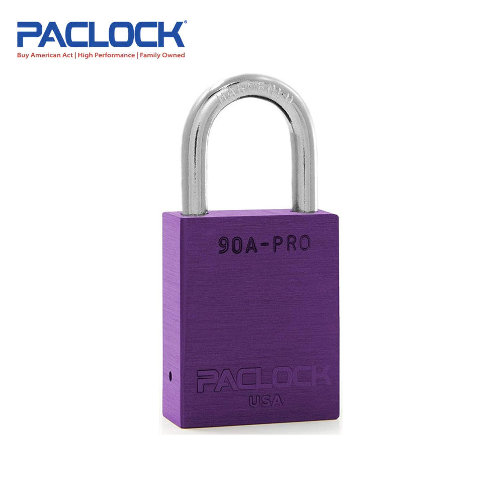 PACLOCK Aluminum Lock 7-Pin - Tag Out Padlock with 3/4 Inch Shackle Spread and PR1 Keyway 90A-PRO Series - Hardened Stainless Steel Shackles