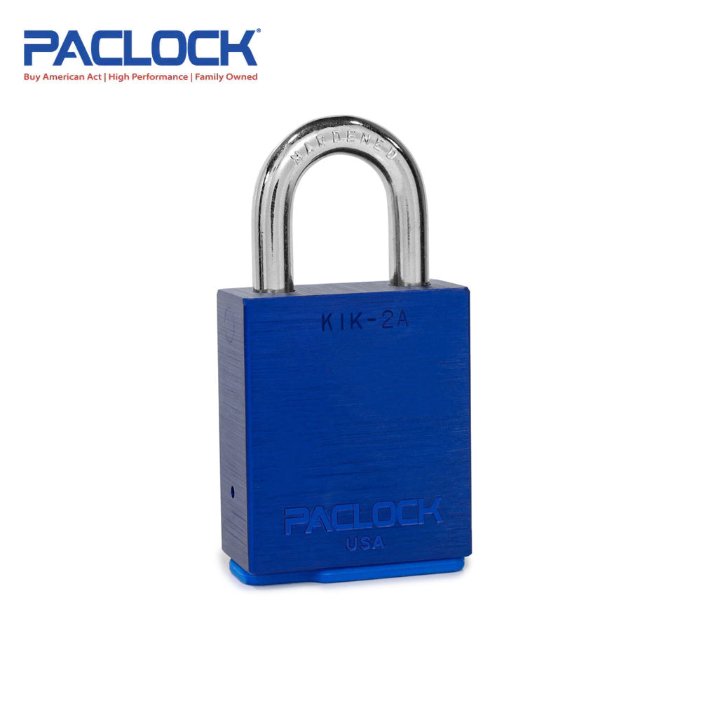 PACLOCK Medium-Duty Aluminum Padlock with 3/4 Inch Shackle Spread KiK-2A Series - 316 Stainless Steel Shackles