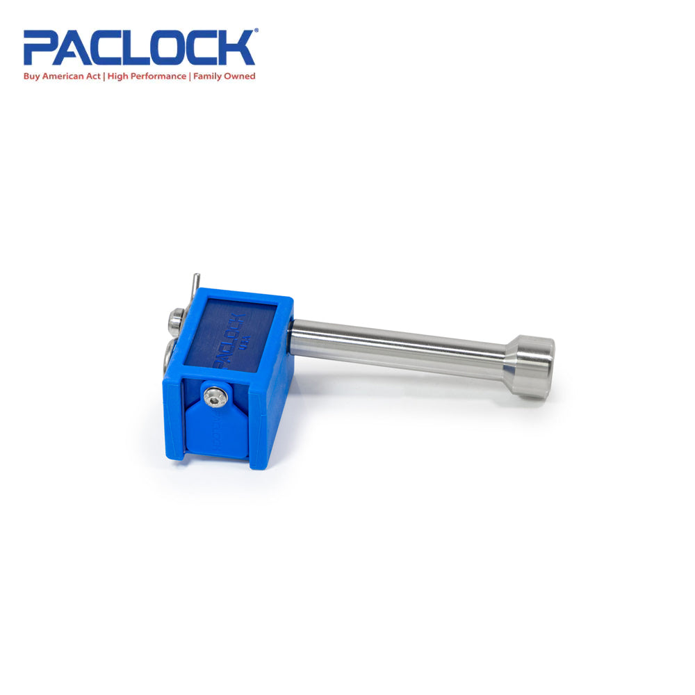 PACLOCK Locking Hitch Pin - Aluminum - for 2, 2.5 and 3 Inch Receivers with P0 Keyway UCS-80A-250 Series - 316 Stainless Steel Shackles