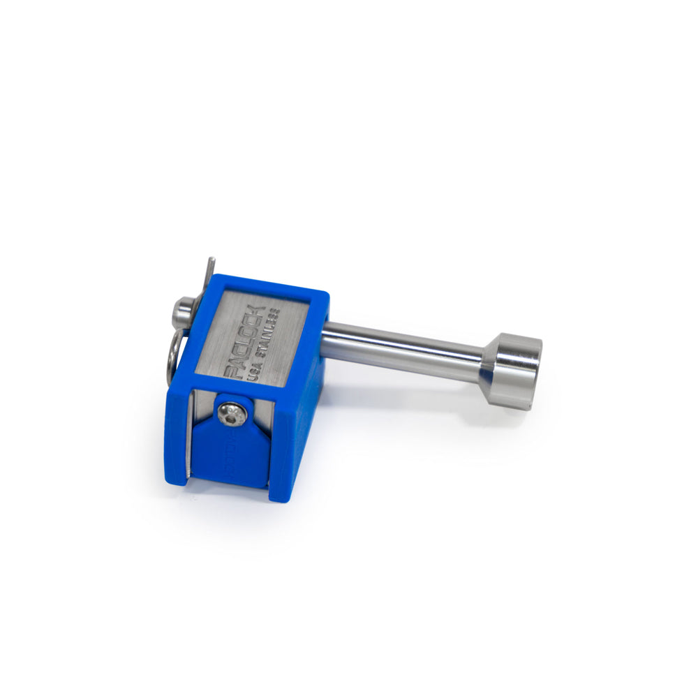 PACLOCK Locking Hitch Pin - Stainless Steel - for 2, 2.5 and 3 Inch Receivers with M1 Keyway TL80S-125 Series - 316 Stainless Steel Shackles
