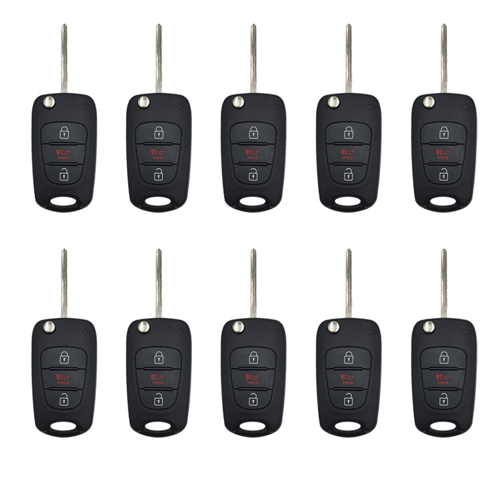 2012 2013 Kia Sportage Flip Key Shell 3B - KK10 (LXP90) (10 Pack)