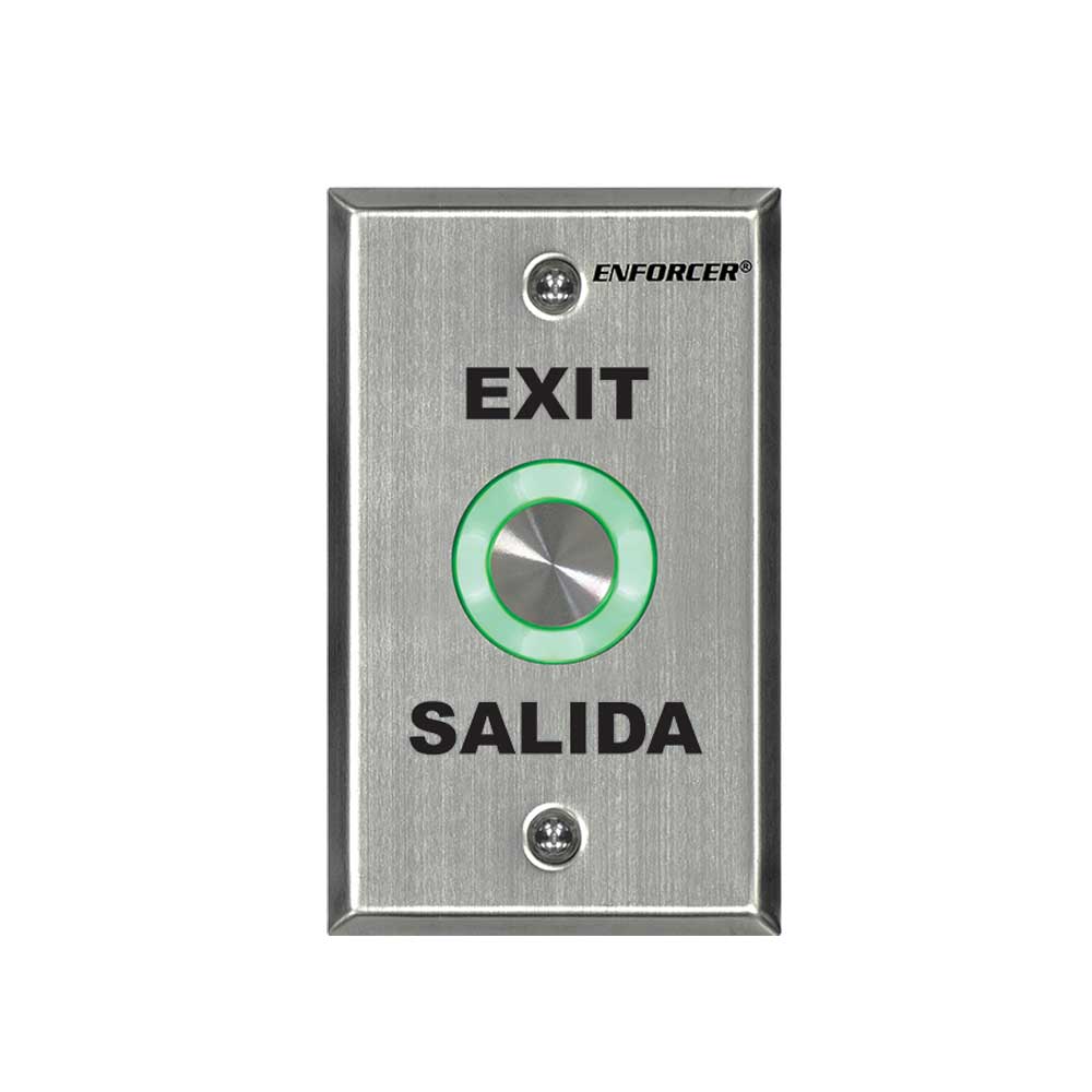 SECO-LARM SD-6276-SS1Q Piezoelectric Illuminated RTE Wall Plate with Timer, Single-gang
