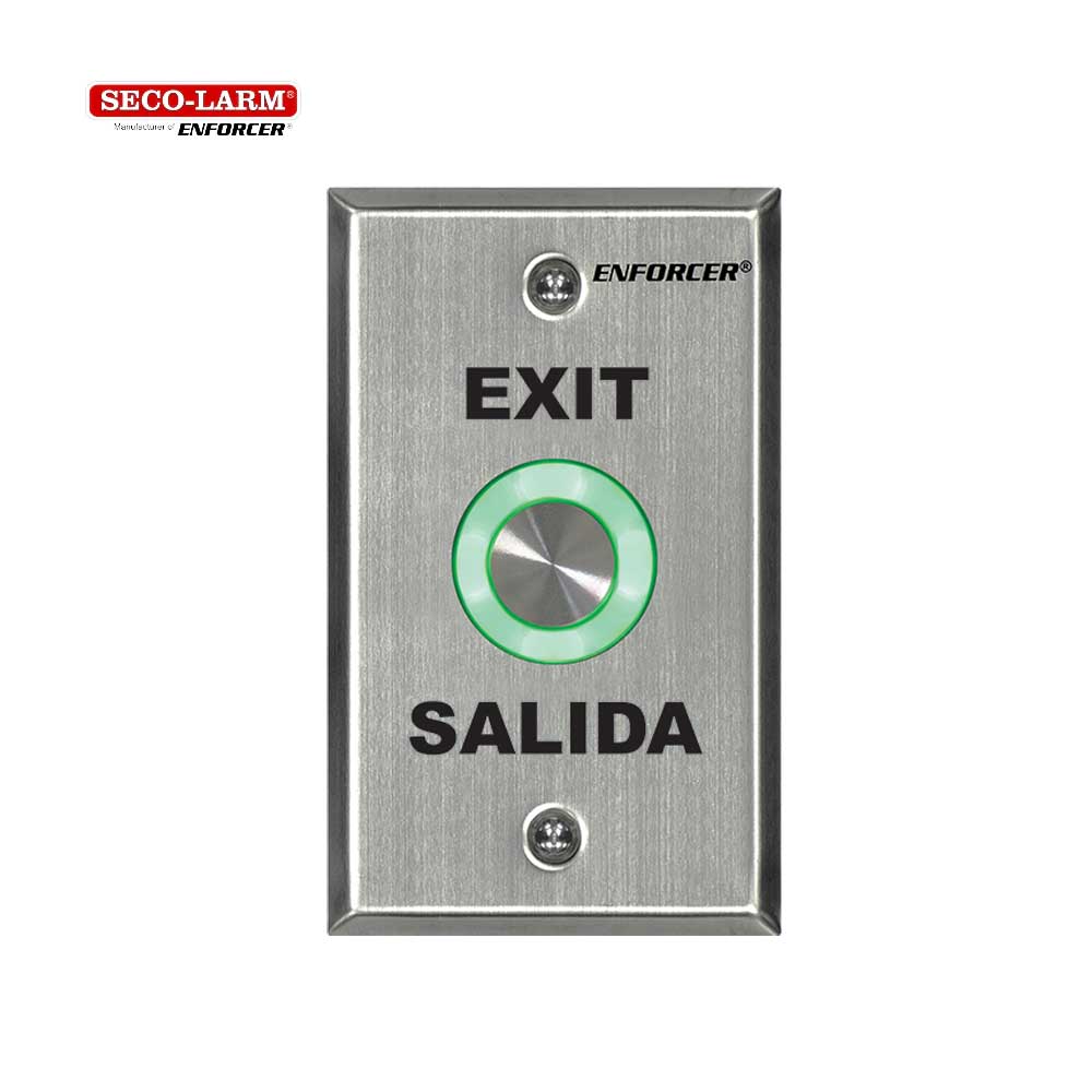 SECO-LARM SD-6276-SS1Q Piezoelectric Illuminated RTE Wall Plate with Timer, Single-gang