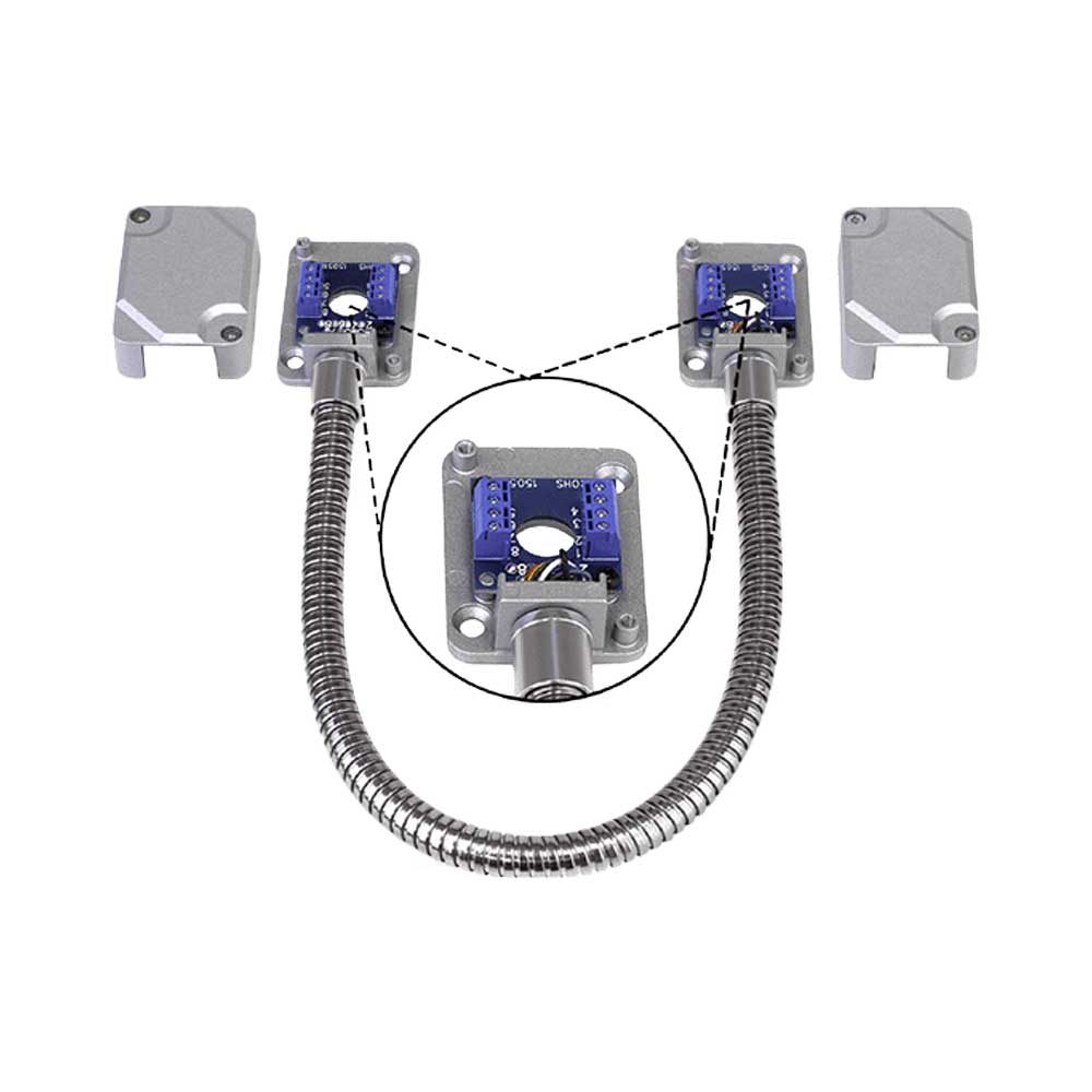 SECO-LARM SD-969-T15Q/S Armored Electric Door Cord - Removable Covers, Silver, 15 (39cm)