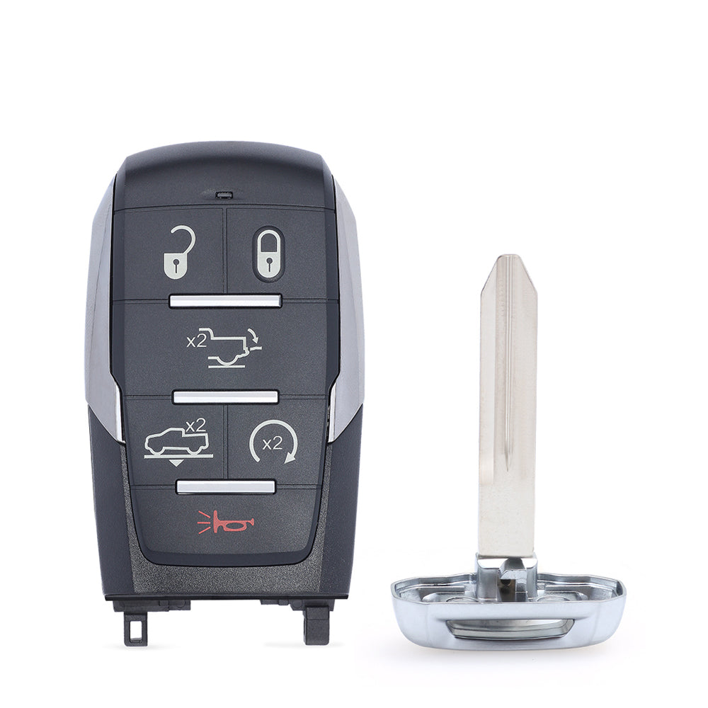 2019 - 2024 RAM 1500 Smart Key 6B FCC# OHT-4882056 - Silver Sides (25 Pack)