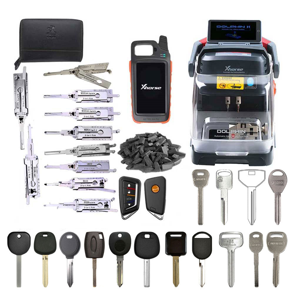 Remote Key Programming Tools Programming and Beginner Cut Bundle with Dolphin II XP-005L, VVDI Key ...
