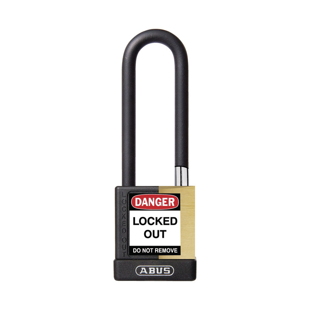 ABUS - 74M/40HB75 - Key Retaining Vinyl Encased Solid Brass Padlock with Optional Keying and Optional Finish - 1-37/64 Inch Width