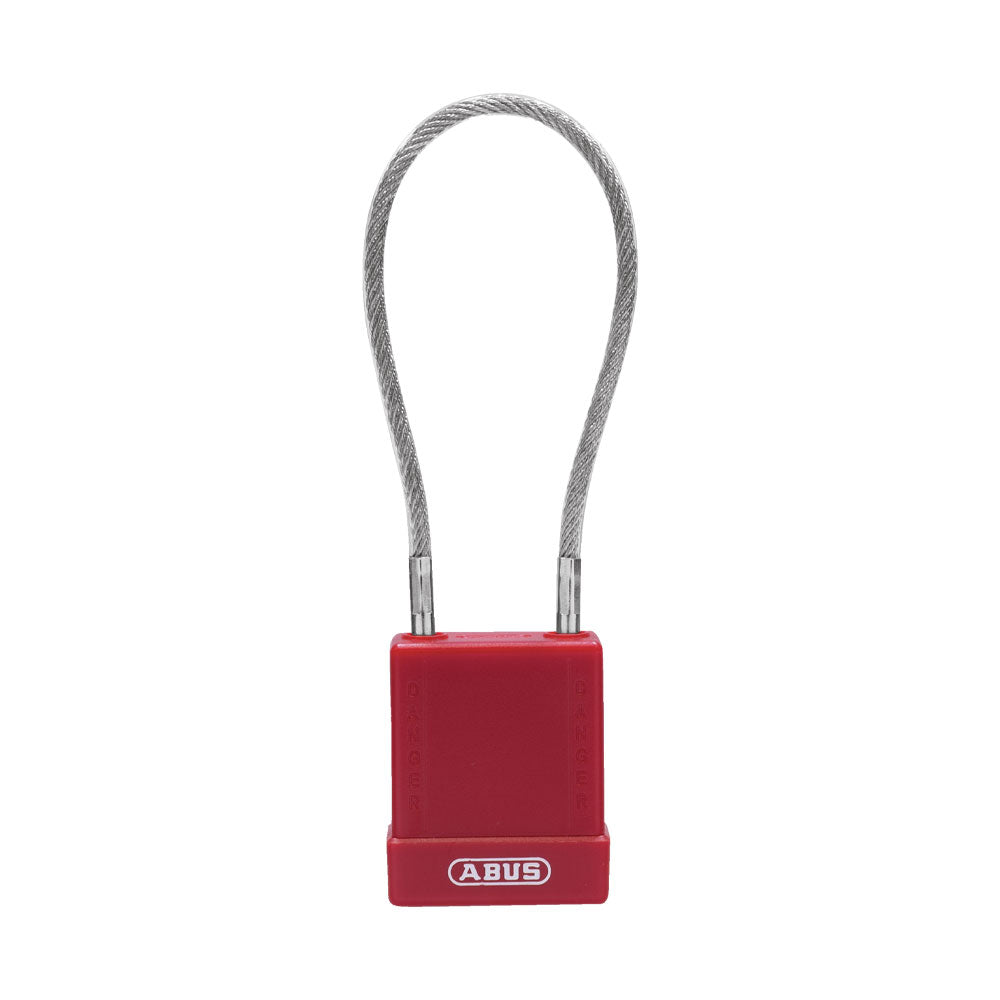 ABUS - 76/40CAB20 - Nylon-Covered Aluminum Core Padlock - 4 Inch Cable with Optional Keying and Optional Finish