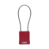 ABUS - 76/40CAB20 - Nylon-Covered Aluminum Core Padlock - 4 Inch Cable with Optional Keying and Optional Finish