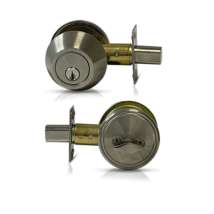 Durable Single Cylinder Deadbolt Lock - Satin Chrome - Grade 3 (SC1/KW1)