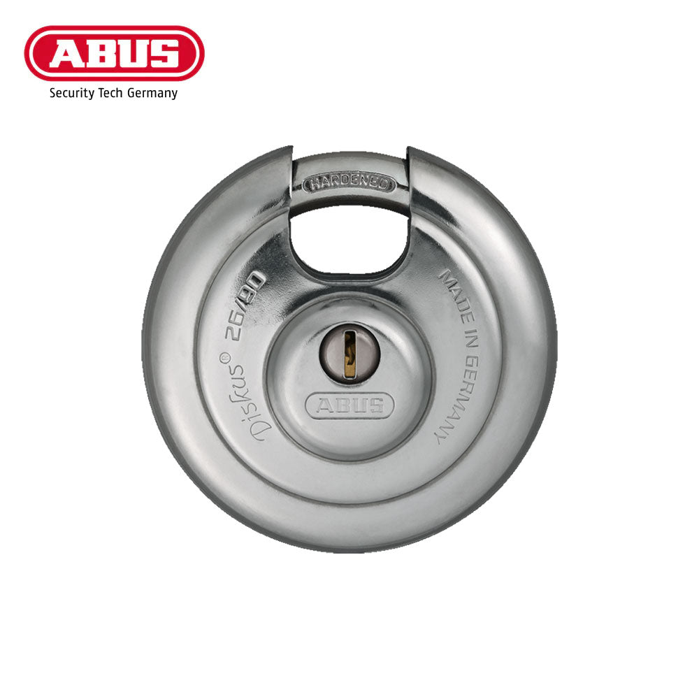ABUS - 26/90 - Heavy-Duty Stainless Steel Padlock with Optional Keying - 3-35/64 Inch Width