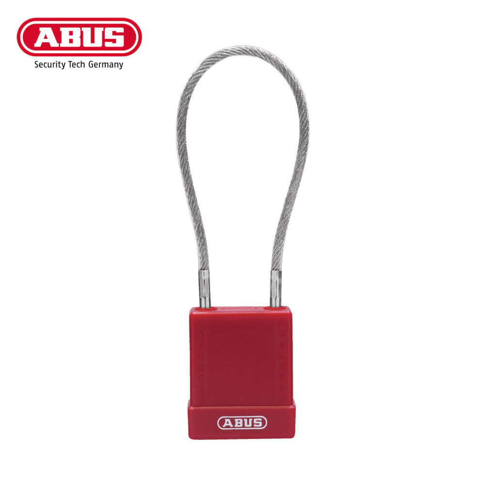 ABUS - 76/40CAB20 - Nylon-Covered Aluminum Core Padlock - 4 Inch Cable with Optional Keying and Optional Finish