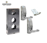 Codelocks CL5210 Electronic, Brushed Steel, Grade 2, Back to Back, Tubular Latchbolt Gate Box Kit