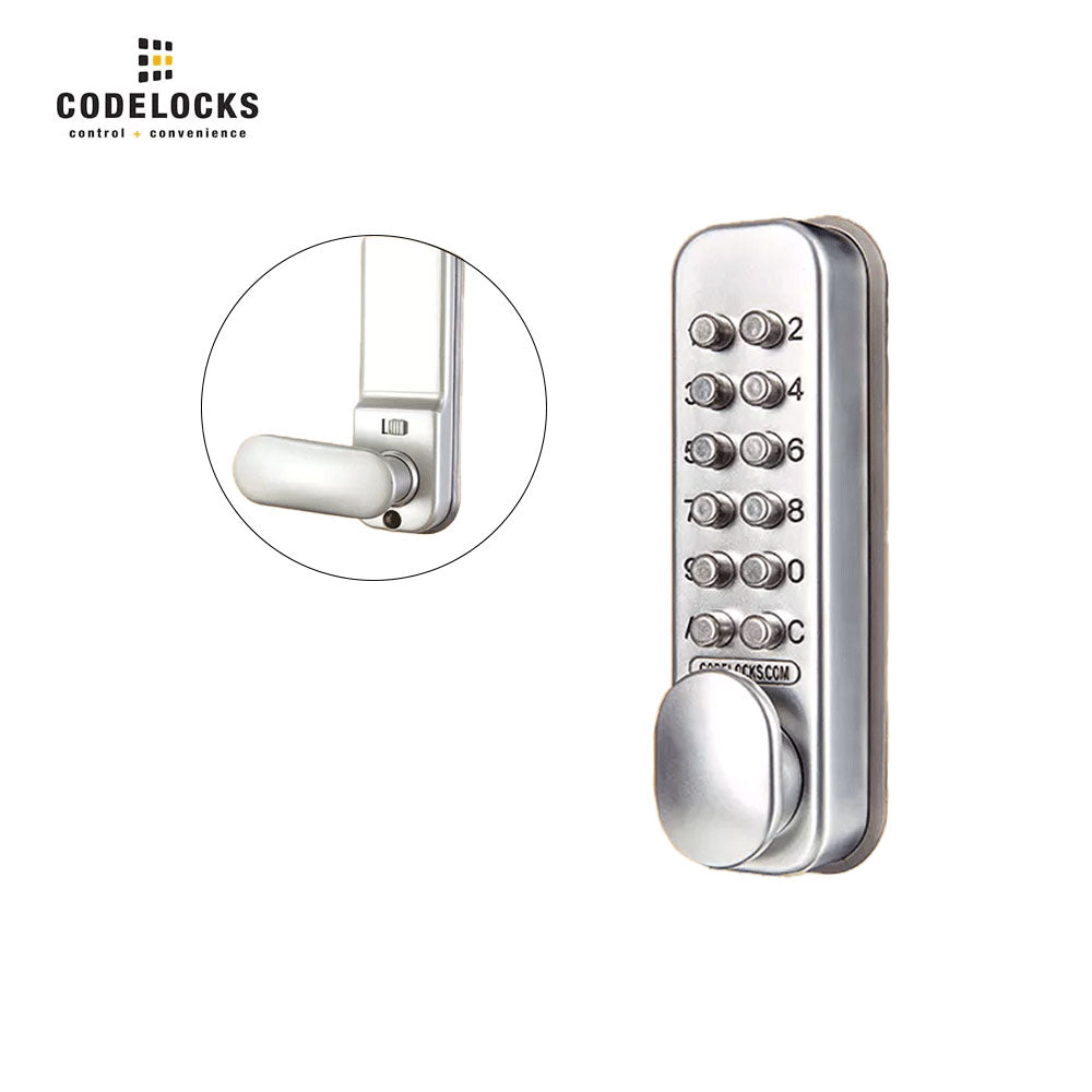 Codelocks CL160 Mechanical, Light Duty, Silver Gray, Optional Tubular