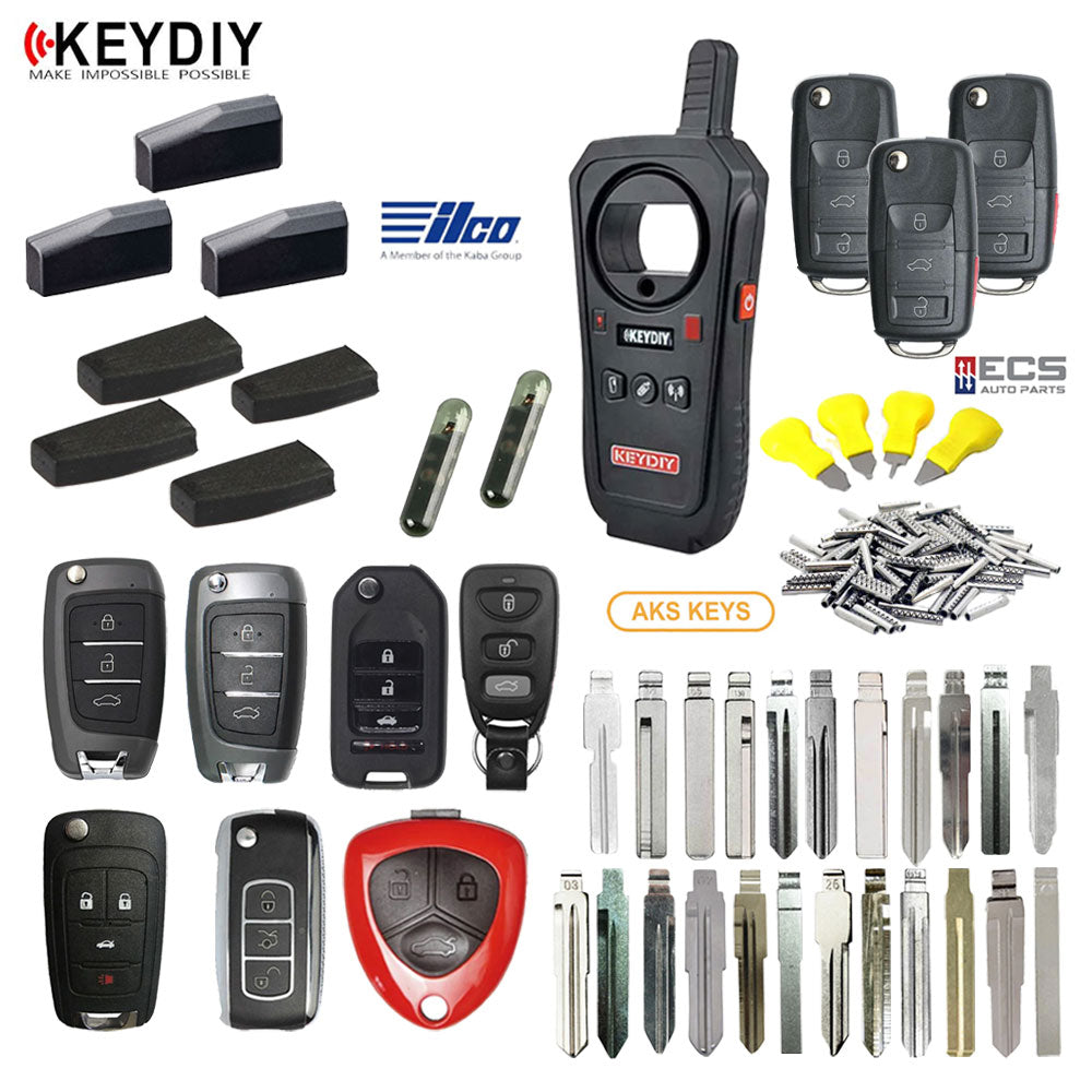 KEYDIY - Starter Pack Bundle with KD-X2 Remote Maker, Remotes, Key