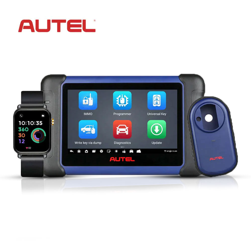 Autel MaxiIM IM508S Key Programming and Diagnostic Tools with OTOFIX Programmable Smart Key Watch (Black)