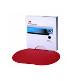 3M - Hookit Abrasive Disc without Vacuum Supported - 6 Inch - A Weight - Red - 50 Per Box