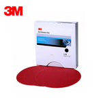 3M - Hookit Abrasive Disc without Vacuum Supported - 6 Inch - A Weight - Red - 50 Per Box