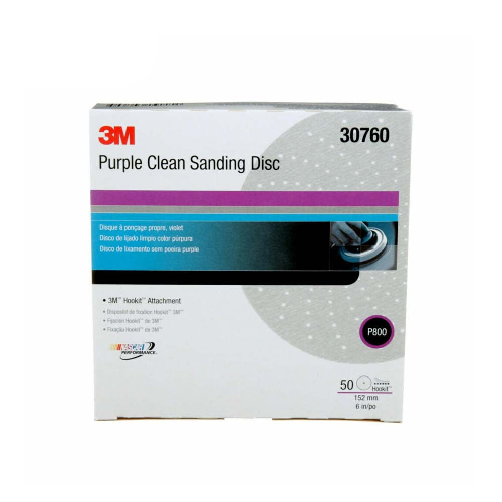 3M - Hookit Purple Clean Sanding Abrasive Disc 334U - 50 Discs Per Box