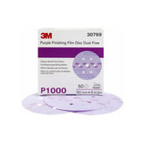 3M - 30769 - Hookit Purple Finishing Film Abrasive Disc 260L - Dust Free - 6 Inch - P1000 Grit - 50 Per Box