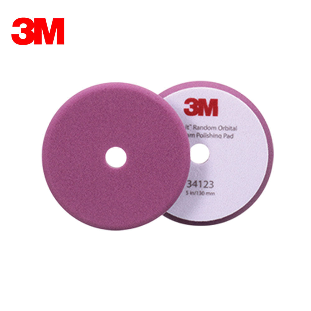 3M - 34123 - Perfect-It Random Orbital Foam Polishing Pad - 5 Inch - Fine Grade - Purple