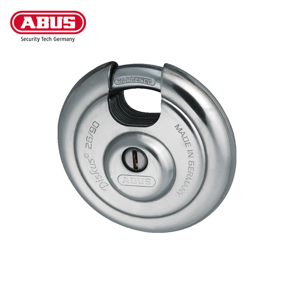 ABUS - 26/90 - Heavy-Duty Stainless Steel Padlock with Optional Keying - 3-35/64 Inch Width