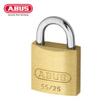 ABUS - 55/25 - Self-Locking Solid Brass Padlock with Optional Keying - 15/16 Inch Width