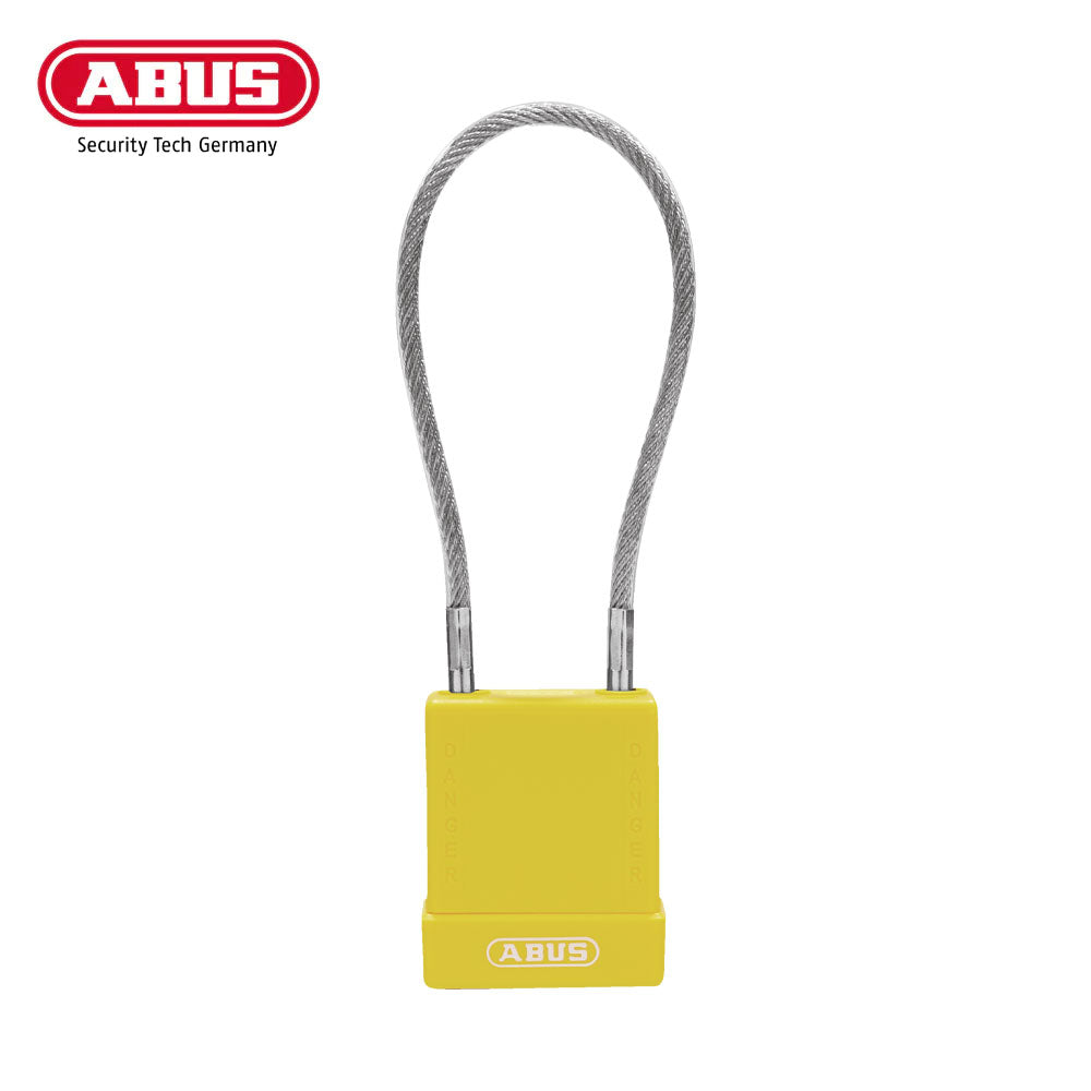 ABUS - 76/40CAB20 - Nylon-Covered Aluminum Core Padlock - 4 Inch Cable with Optional Keying and Optional Finish