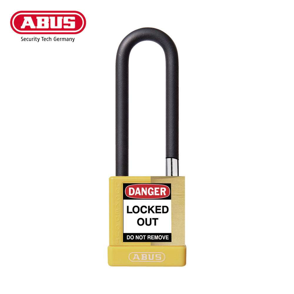 ABUS - 74M/40HB75 - Key Retaining Vinyl Encased Solid Brass Padlock with Optional Keying and Optional Finish - 1-37/64 Inch Width