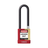 ABUS - 74M/40HB75 - Key Retaining Vinyl Encased Solid Brass Padlock with Optional Keying and Optional Finish - 1-37/64 Inch Width