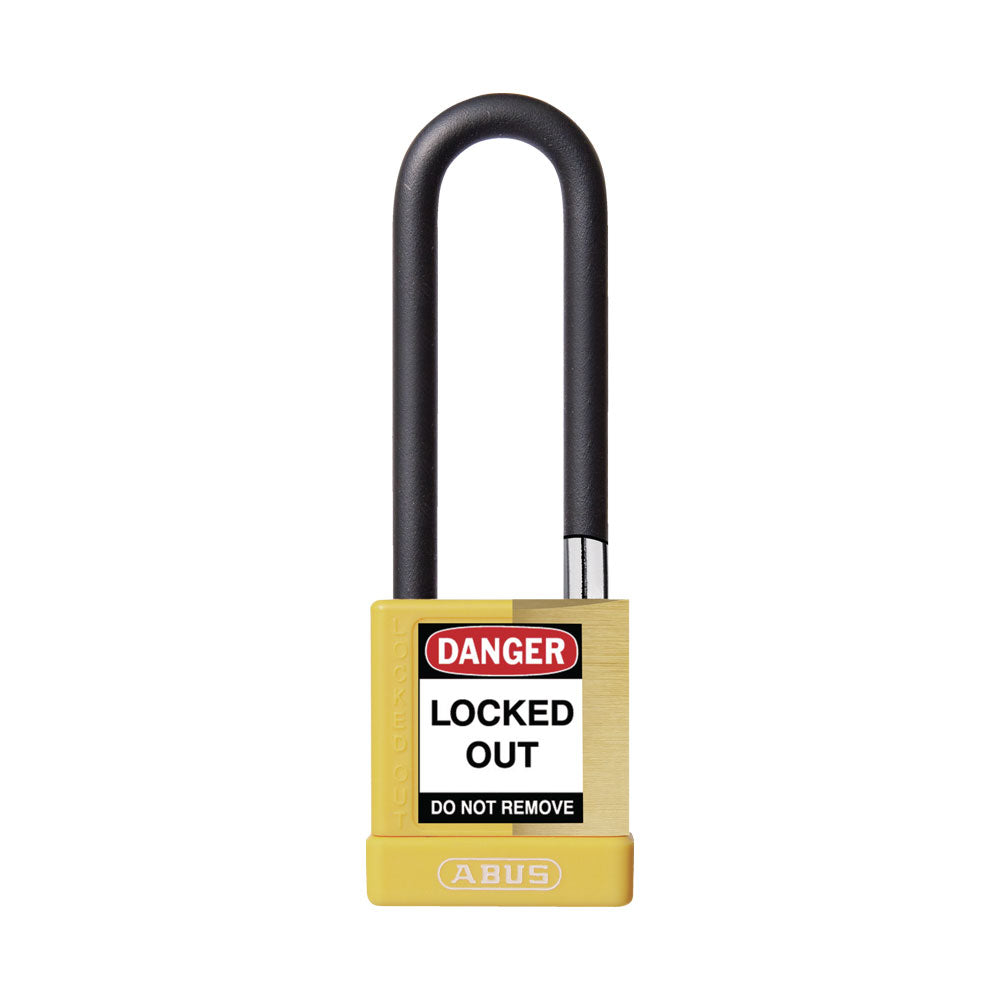 ABUS - 74M/40HB75 - Key Retaining Vinyl Encased Solid Brass Padlock with Optional Keying and Optional Finish - 1-37/64 Inch Width