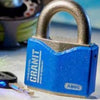 ABUS - 37ST/55 - Rekeyable Corrosion Resistant Blue Granit Coated Stainless Steel Padlock with Optional Keying - 2-7/16 Inch Width