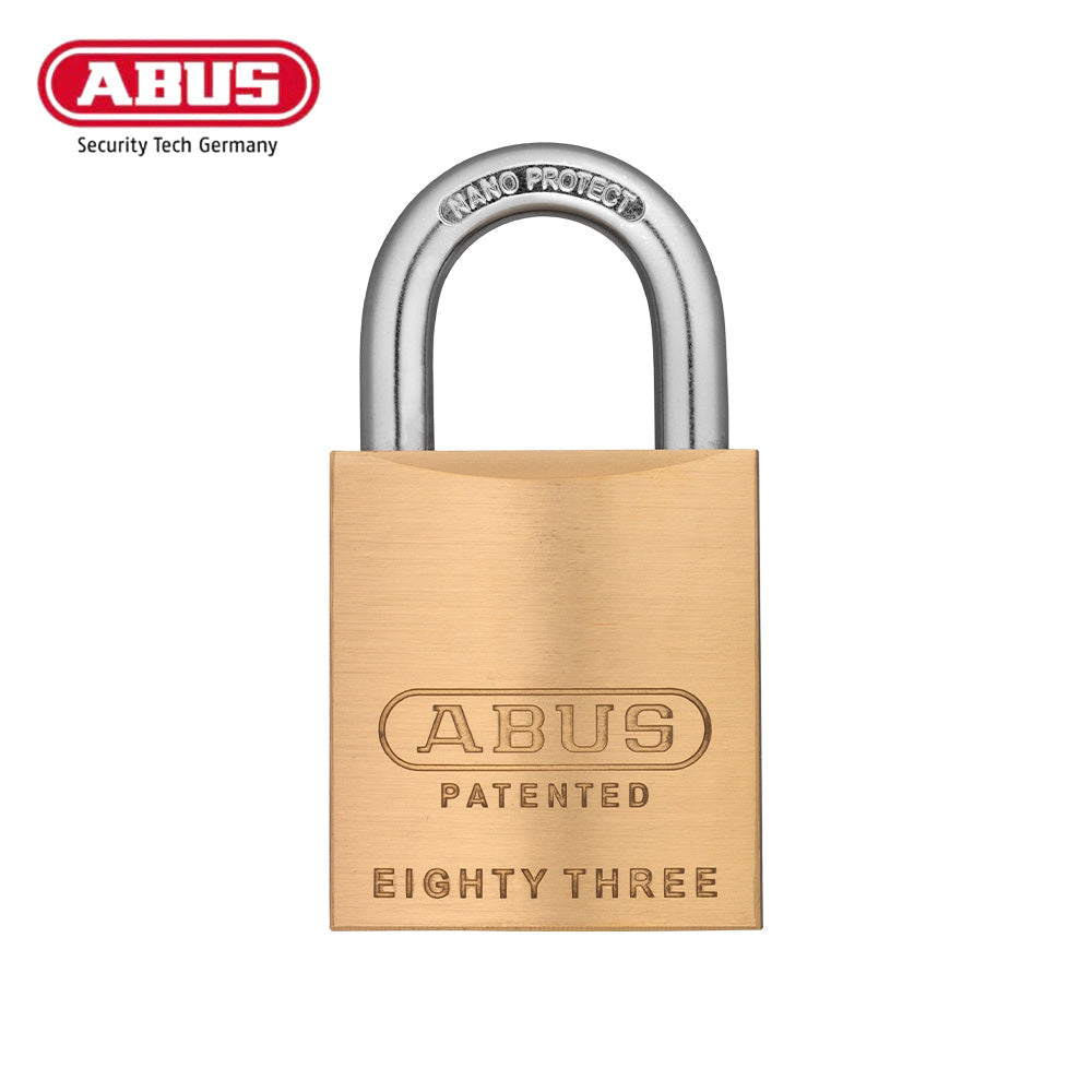 ABUS - 83KnK/45 - Brass Padlock W/O Cylinder - Rekeyable - Replaceable Shackle