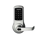ACCENTRA - NexTouch - Pushbutton Keypad Cylindrical Lock - No Deadbolt with Cylinder Override - SFIC Prep, Less Core - Augusta Lever - 626 (Satin Chrome)