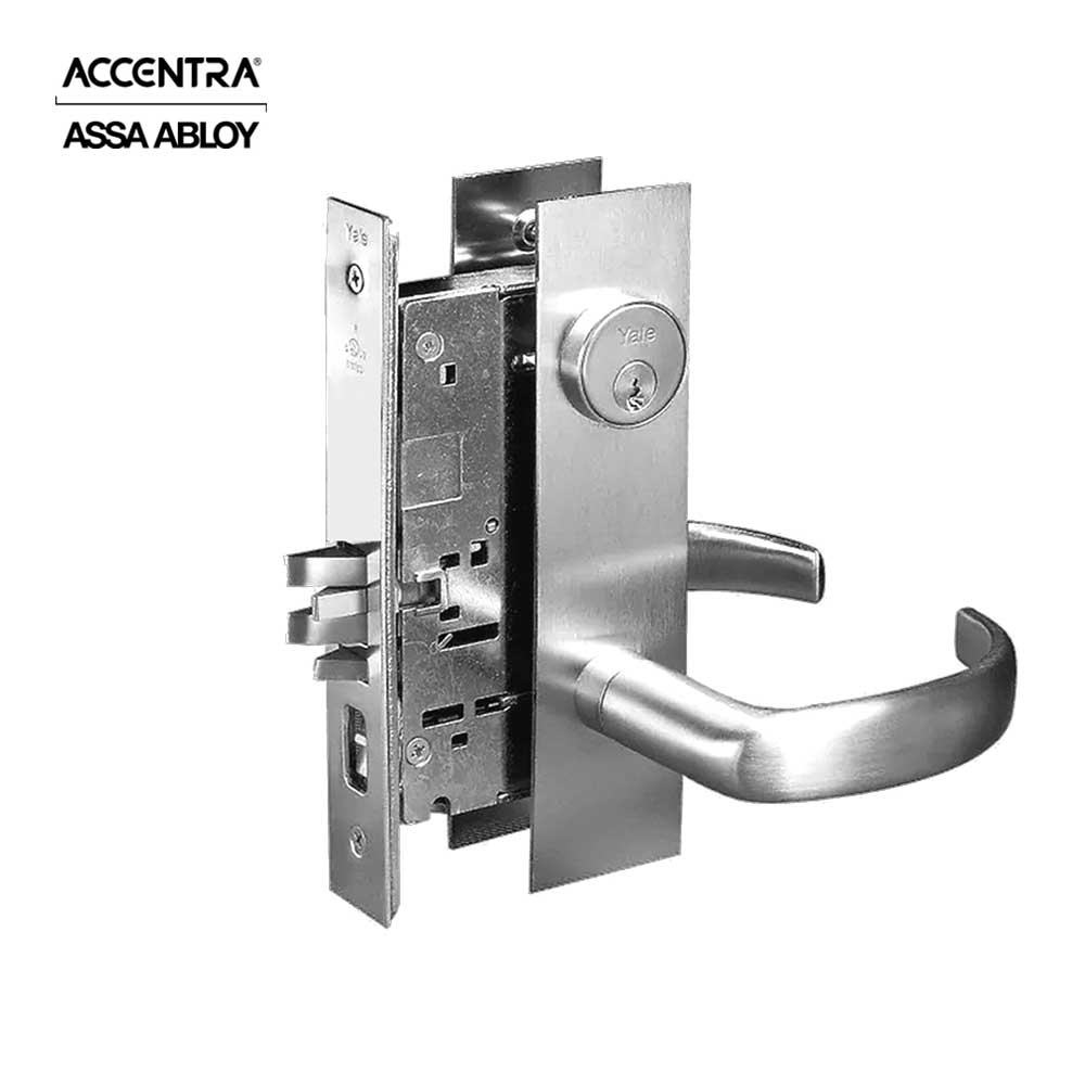 ACCENTRA - LBDY8891FL - Electric Mortise Lock Body For Levers Fail Secure and 24VDC - Request to Exit - Grade 1 - 626 (Satin Chrome Finish)