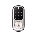 ACCENTRA - Assurance Electronic Deadbolt Touchscreen Lock with Single Cylinder and 2-3/8 Backset - Grade 2 - 619 (Satin Nickel Plated Clear Coated)