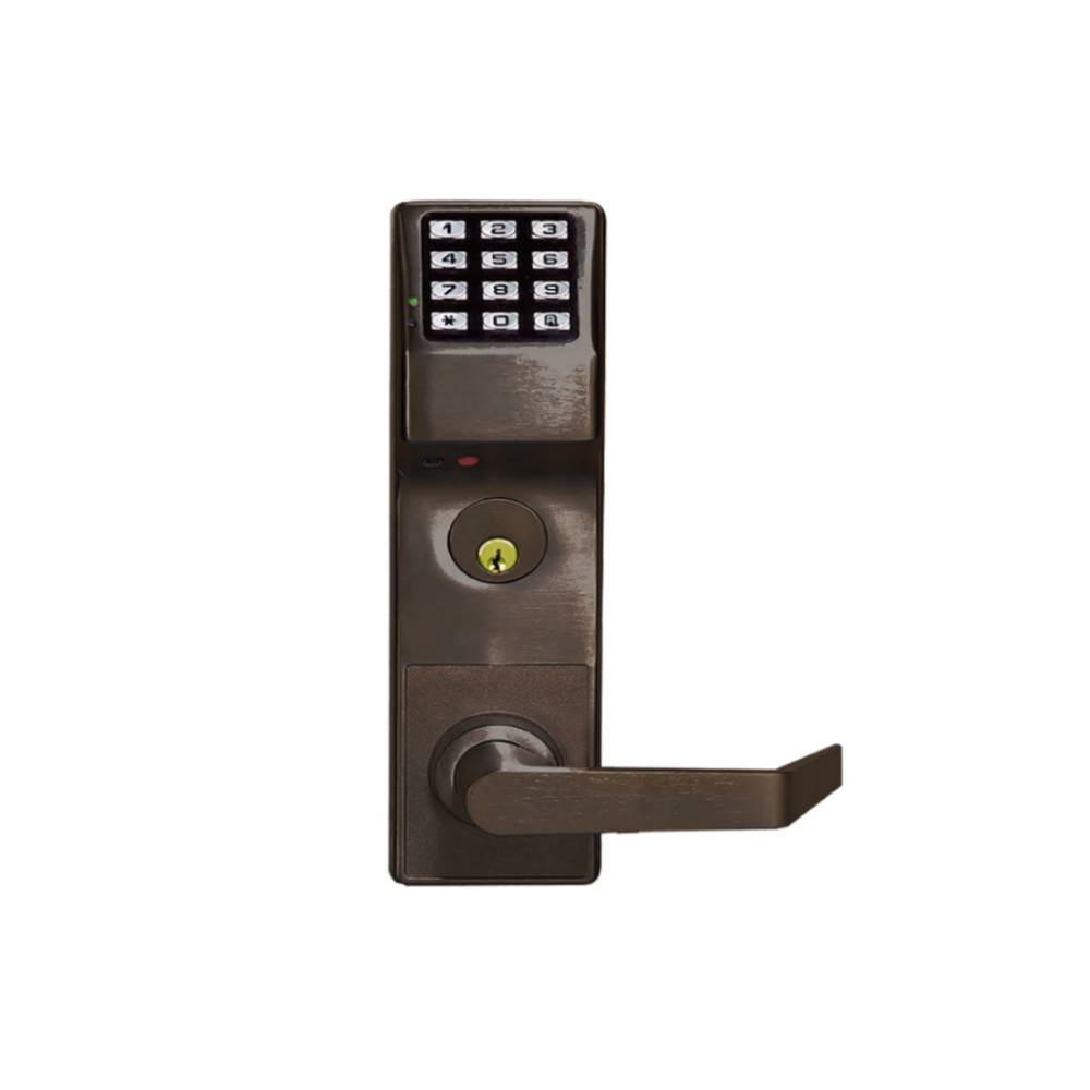 Trilogy Rim Keypad Alarm Lock - DL3500CRL-10B - Trilogy Classroom Mortise Keypad Lever Se