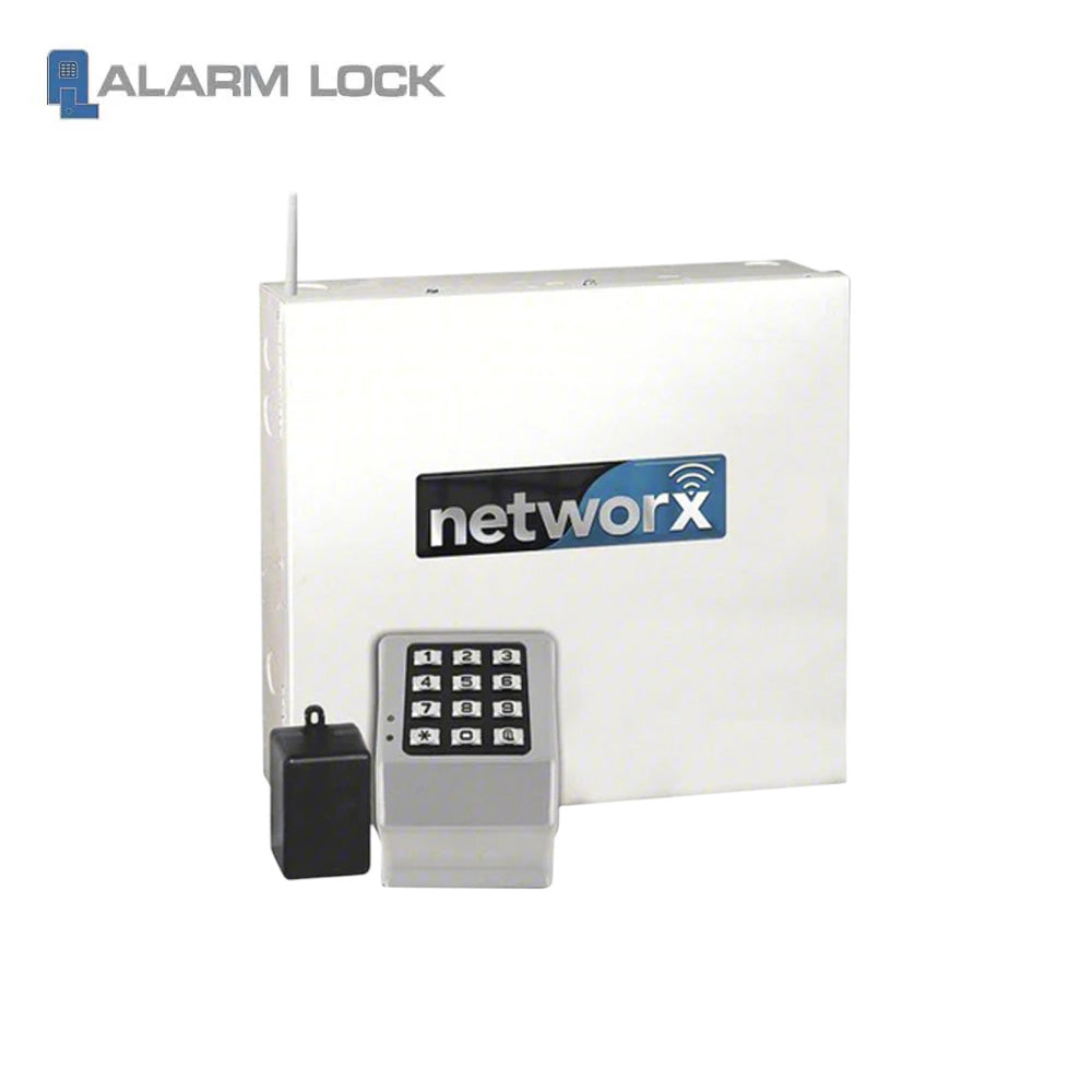 Alarm Lock - NETDKPAK/26D - Networx Wireless Keypad and Control Panel with 12V Power Supply and Plug-in AC Transformer - US26D (Satin Chromium Plated Over Nickel)
