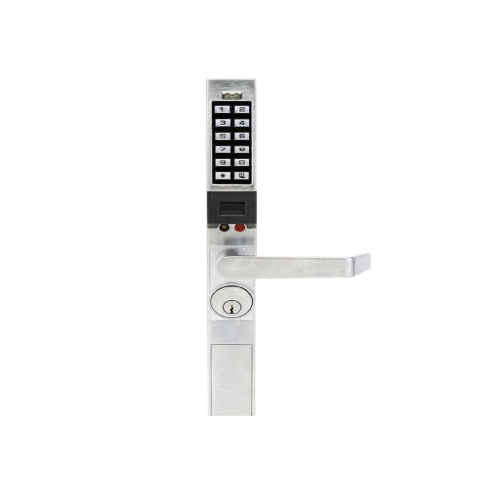 Trilogy Keypad Computer Alarm Lock - PDL1300-26D1 - Trilogy Narrow Stile Pin Keypad Lever Lock